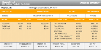 Image 0 for Global Paystub Paycheck M…