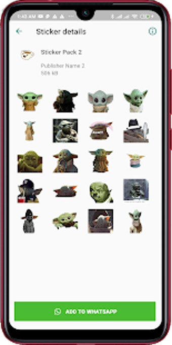 Image 3 for Baby Yoda Stickers For Wh…