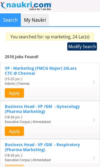 Image 0 for Naukri.com Job Search