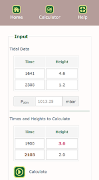 Image 0 for Tidal Calculator