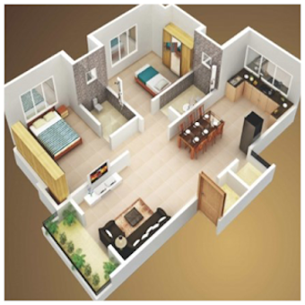 Imagen 3 para 3D house plan designs