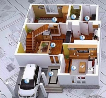 Imagen 1 para 3D house plan designs
