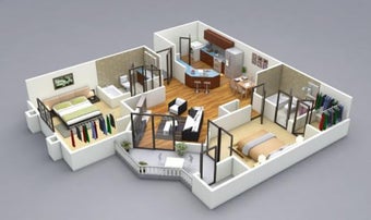 Imagen 2 para 3D house plan designs