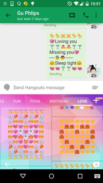 Imagen 2 para Emoji Keyboard - Love Art…