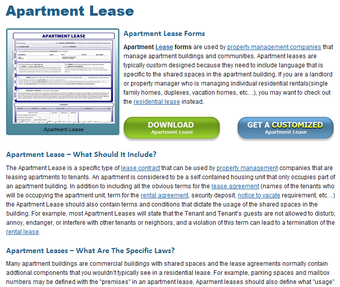 Image 1 for Apartment Lease Forms