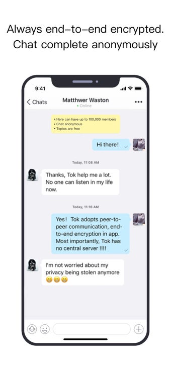 Image 1 for Tok - Encrypted Messaging