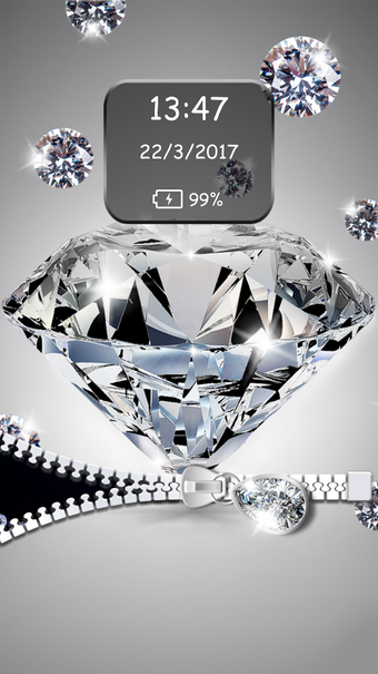 Image 1 for Diamond Zipper Lock Scree…