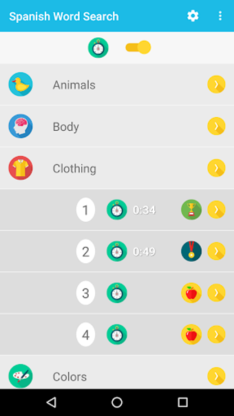 Imagen 0 para Spanish Word Search Game