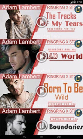 Image 0 for Adam Lambert - Ringtones …