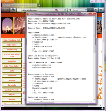 Image 1 for Whois Lookup for FireFox