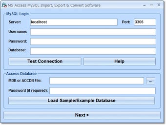 Image 0 for MS Access MySQL Import, E…