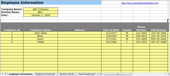 Image 0 for HR Payroll Spreadsheet Te…