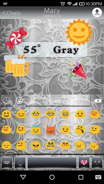 Imagen 1 para Gray Story Emoji Keyboard