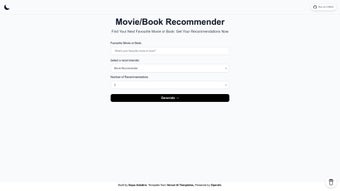 Imagen 0 para Movie  Book Recommender