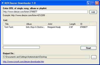 Image 0 for RCN Deezer Downloader