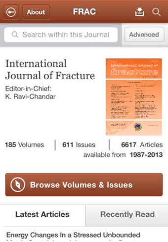 Image 0 for Intl Journal of Fracture