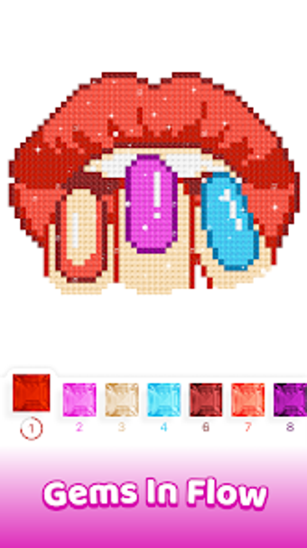 Imagen 0 para Gems Flow: Pixel Color Ar…