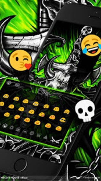 Imagen 2 para Gothic Metal Graffiti Sku…