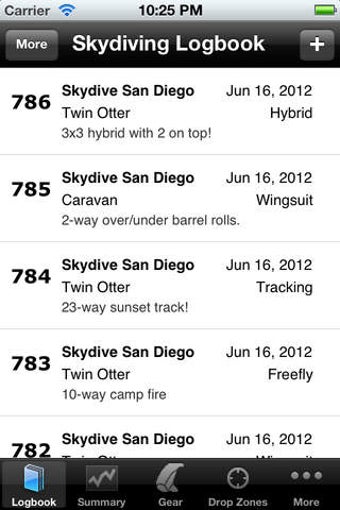 Image 0 for Skydiving Logbook