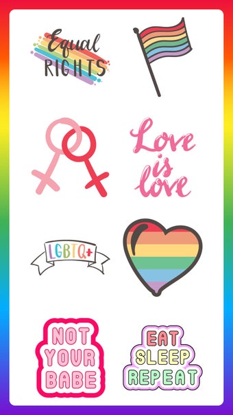 Imagen 2 para LGBT Gay Pride Month Stic…