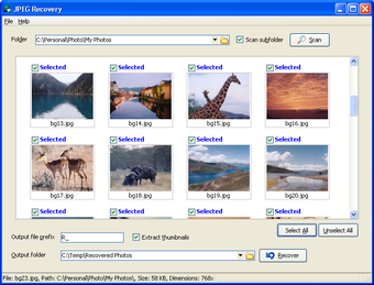 Image 0 for JPEG Recovery Pro