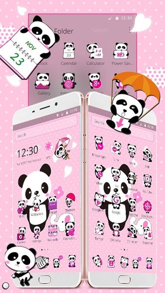Image 3 for Pink Lovely Panda Theme