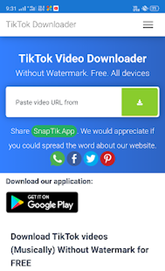 Image 1 for Video Downloader For TikT…