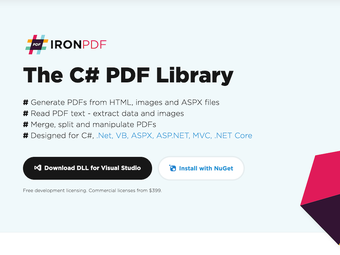 Imagen 0 para IronPDF The C# PDF Librar…