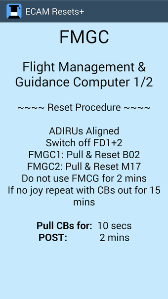 Imagen 2 para ECAM Resets +