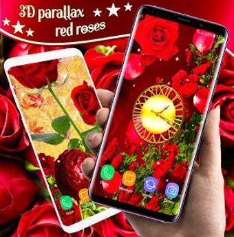Imagen 1 para 3D Red Rose Live Wallpape…