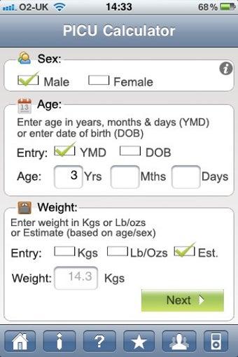 Imagen 0 para PICU Calculator Lite