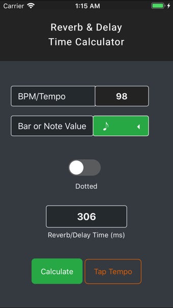 Image 1 for Reverb & Delay Time Calcu…