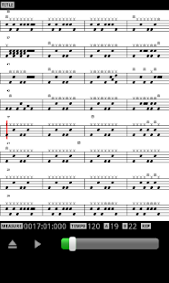 Image 0 for MIDI Drum Score Player