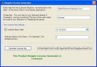 Image 0 for Smaple License