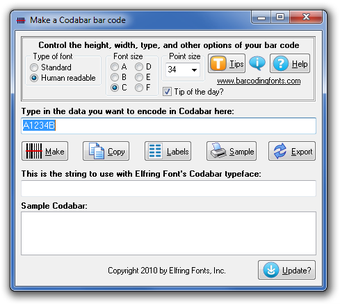 Image 0 for Codabar