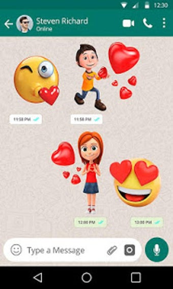Imagen 2 para New Love Stickers for wha…