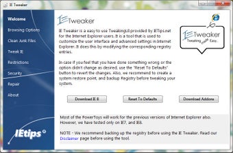 Image 0 for IE Tweaker