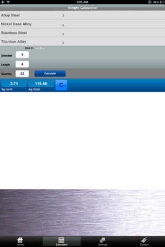 Image 0 for Service Steel Weight Calc…