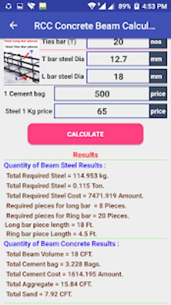 Image 1 for RCC Concrete Beam Calcula…