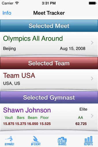 Image 0 for Gymnastics Meet Tracker