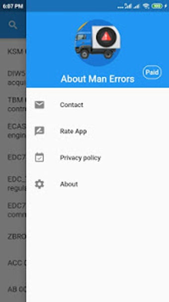 Image 0 for MAN Truck Fault Code Erro…