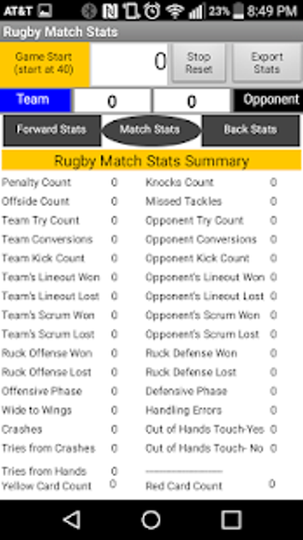 Image 0 for Rugby Match Stats