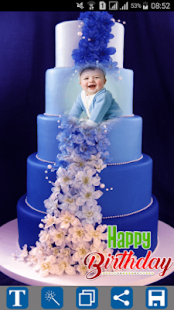 Imagen 0 para Happy Birthday Cake Frame…