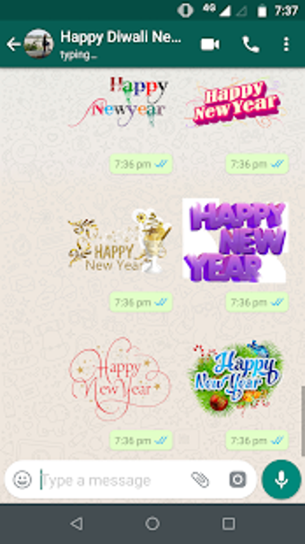 Imagen 1 para New Year Stickers for Wha…