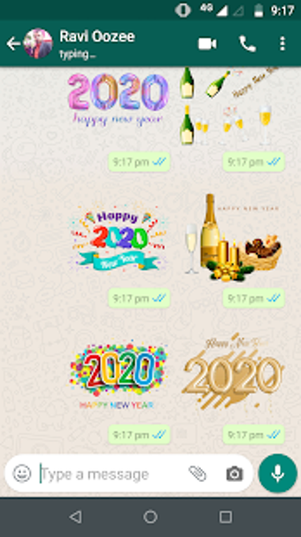 Imagen 3 para New Year Stickers for Wha…