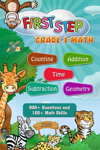 Grade 1 Math : First Step Zoo Picnic educational game for kids to teach ...