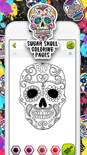 Image 0 for Sugar Skull Coloring Page…