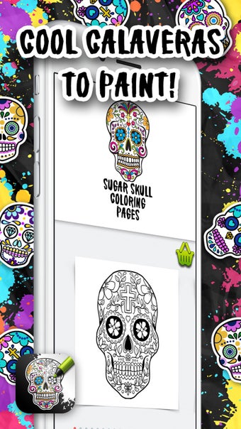 Image 1 for Sugar Skull Coloring Page…