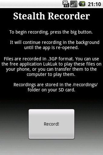 Image 0 for Stealth Recorder