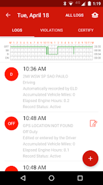 Imagen 1 para EZ-ELD Driver App (Free)